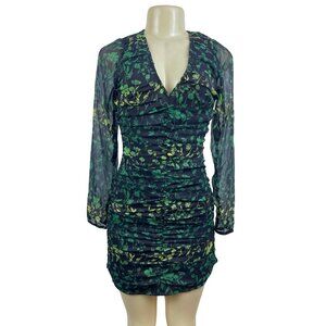 A New Day Women’s Green V Collar Mini Skirt Party Dress Sz XS - NWT